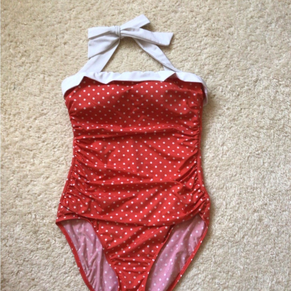 Ralph Lauren Red and White Swimsuit